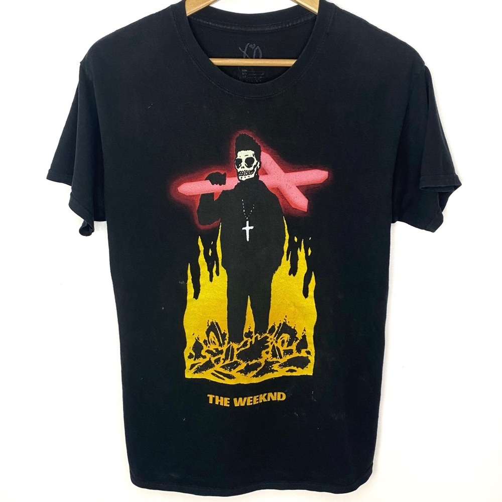 The Weeknd Starboy 96 Hour Collection Tour Black Short Sleeve T Shirt Medium
